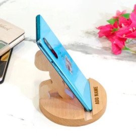 Wooden Mobile Stand - Customize With Name