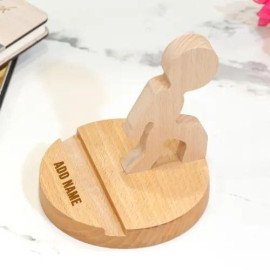 Wooden Mobile Stand - Customize With Name