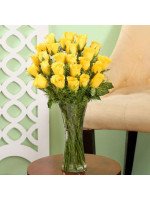 Yellow Roses Friendship Vase