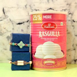 Yummy Rasgulla N Rakhi Set