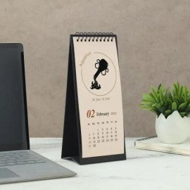 Zodiac Theme Spiral 2022 Desk Calendar