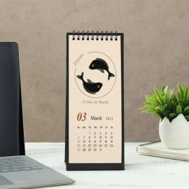 Zodiac Theme Spiral 2022 Desk Calendar