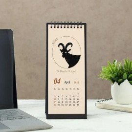 Zodiac Theme Spiral 2022 Desk Calendar
