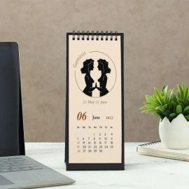 Zodiac Theme Spiral 2022 Desk Calendar