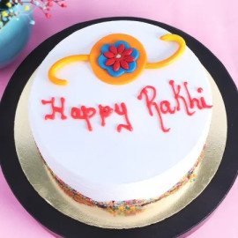 Family Rakhi Set Of 3 With Butterscotch Cake (Half kg)