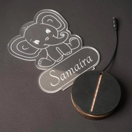 Baby Elephant Personalized Night Lamp