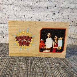 Super Man Rakhi for Super Bro with personalised Plaque