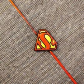 Super Man Rakhi for Super Bro with personalised Plaque