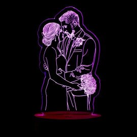 Personalized 3D Picture Lamp, Line Art Drawing