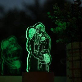 Personalized 3D Picture Lamp, Line Art Drawing