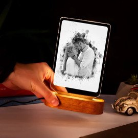Custom Photo Gift 3D Led Night Lamp Couples Gift