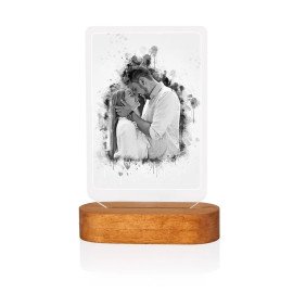 Custom Photo Gift 3D Led Night Lamp Couples Gift