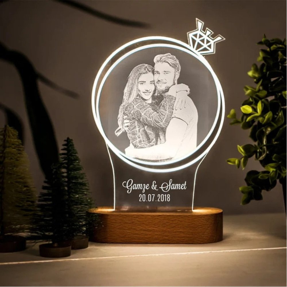 Photo Printed Led lamp valentine's day gift