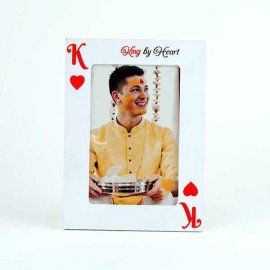 Personalized Playing Card Frame for Loving Birds
