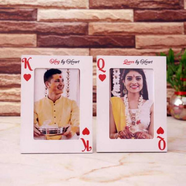 Personalized Playing Card Frame for Loving Birds
