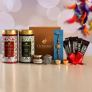 Meenakari Rakhi and Healthy Green Tea Hamper