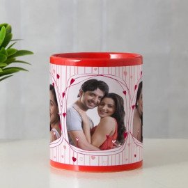 Love Connection Personalized Red Mug