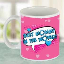 Personalised Pink Hearts Mug