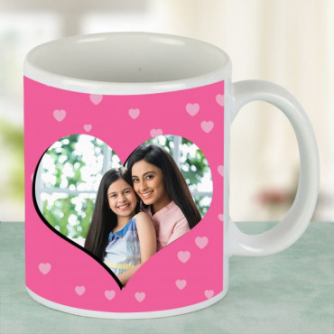 Personalised Pink Hearts Mug