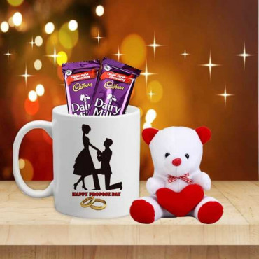 Propose Mug with Chocolate and teddy