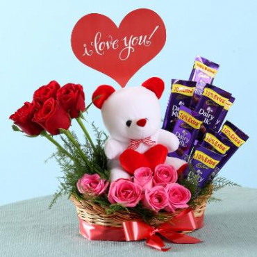 romantic surprise basket