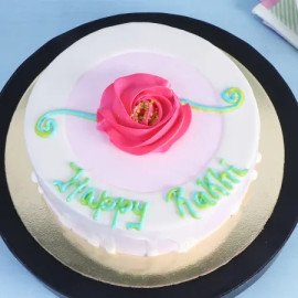 Rudraksh Rakhi With Vanilla Cake (Half kg)